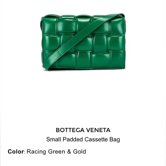 Bottega Veneta racing green and gold small padded cassette bag - Picture 2 of 8